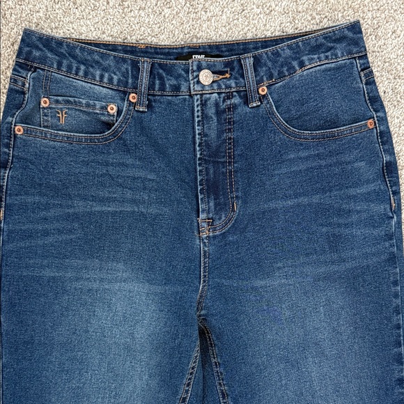 Frye Women's Straight Leg high rise Jeans - Dark Blue - Picture 2 of 7